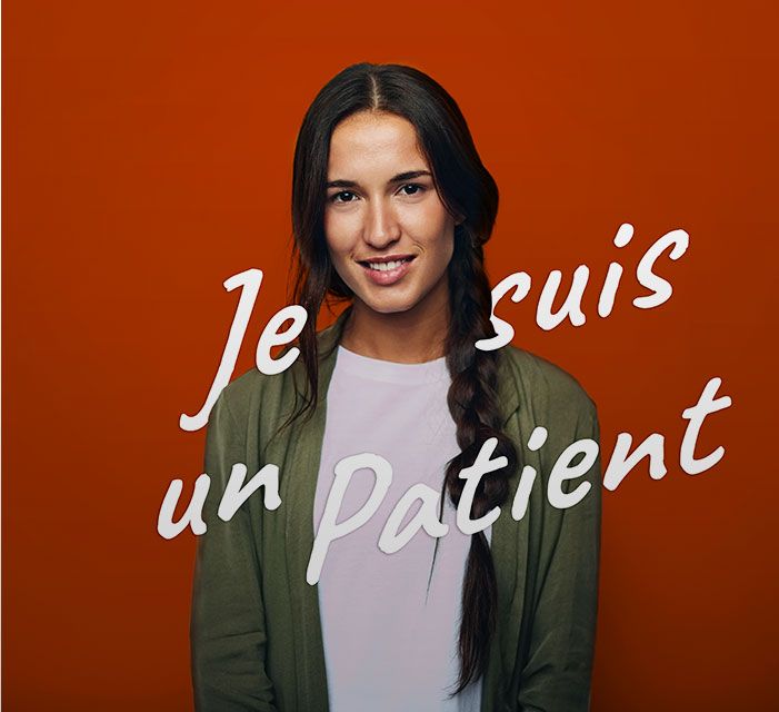 Visuel d’un patient « Je suis un patient » pour filtrer le contenu « patient »